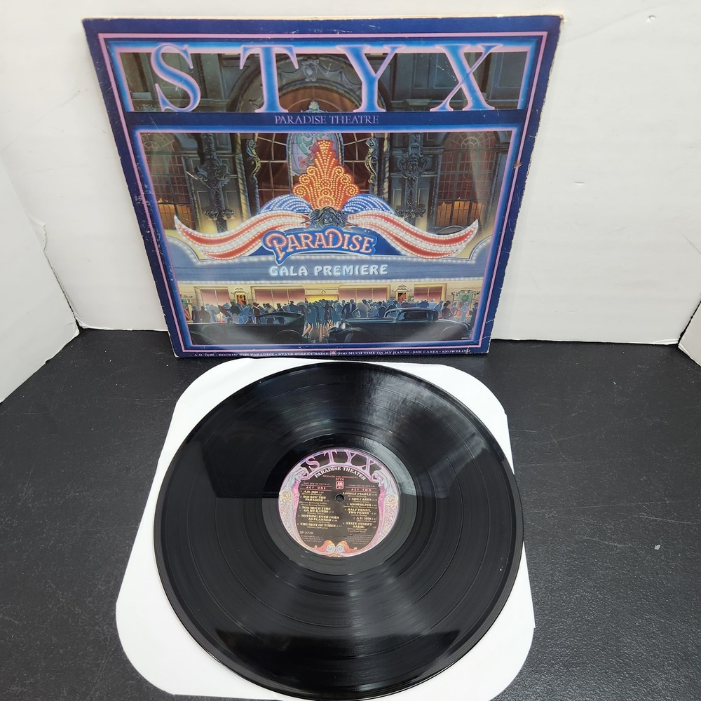 Styx Paradise Theatre Vinyl LP Laser Etched Gatefold A&M SP-3719 1980 Rock